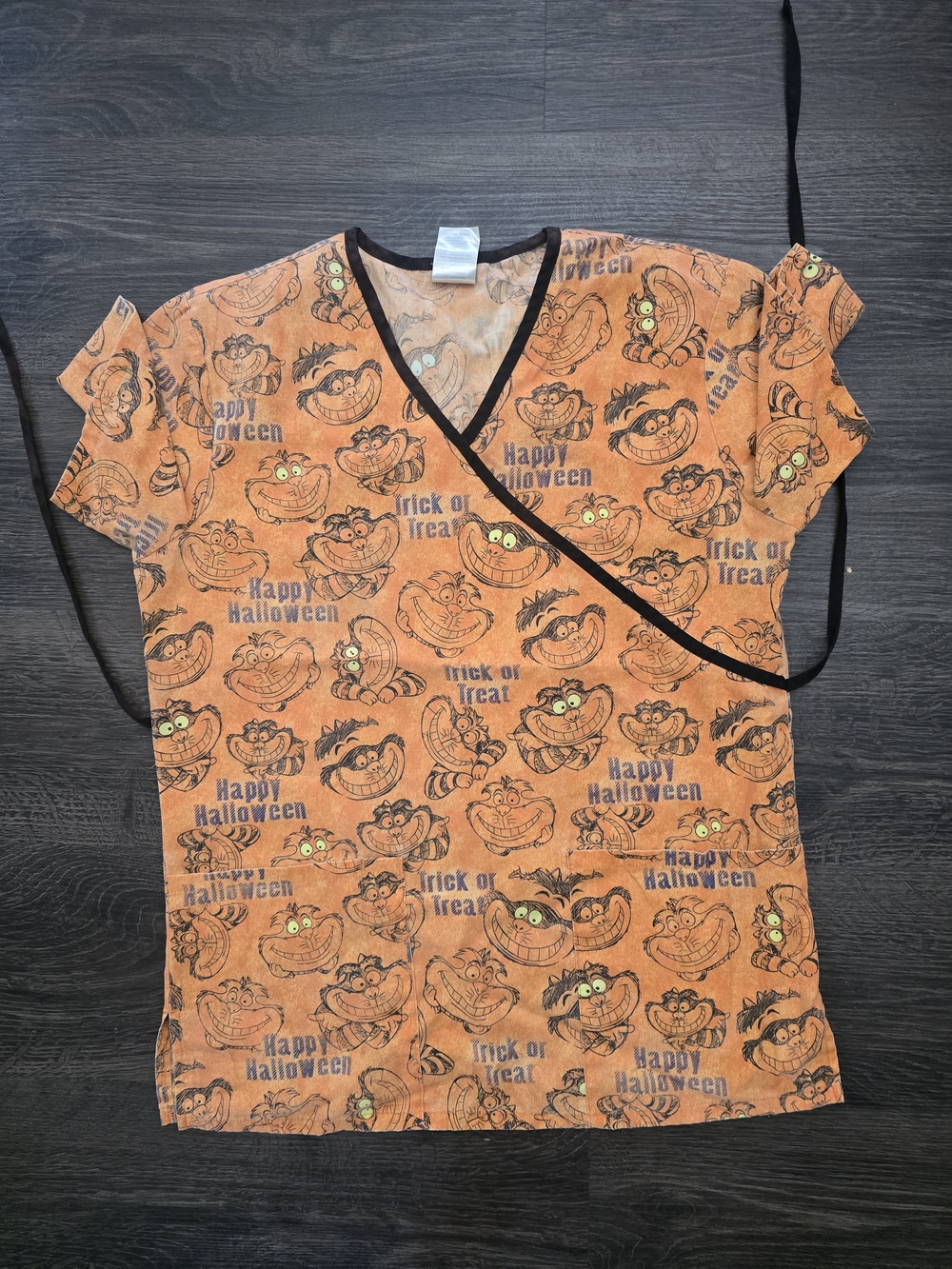 Halloween Cheshire Cat Disney Scrub Top